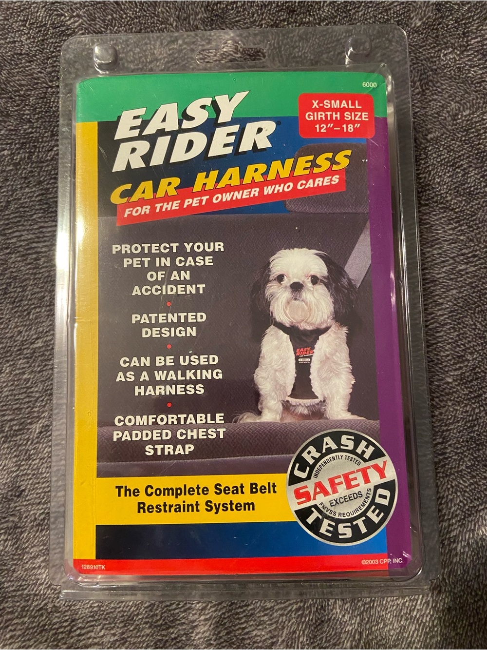 Easy rider Car Harness - Black - X-Small Dog Seat Belt Harness